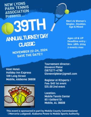 New Lyons Park Tennis Association 39th Turkey Day Tennis Classic