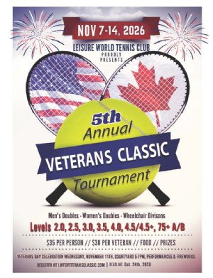 2026 Veterans Classic Tennis Tournament